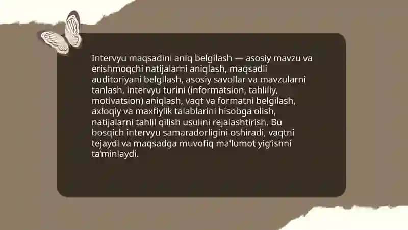 Intervyu olish va intervyu berish qoidalari 3