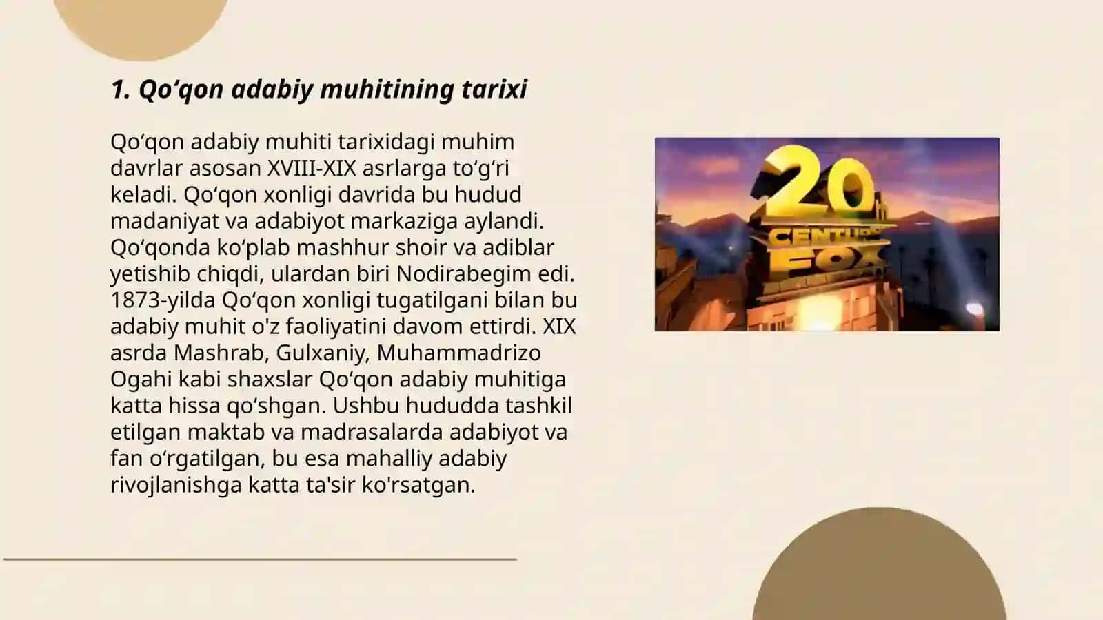 Qoʻqon adabiy muhiti.Amiriy hayoti va ijodi 3