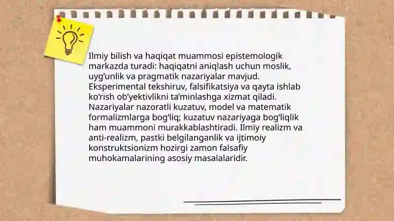 Ilmiy bilish va haqiqat muammosi 3