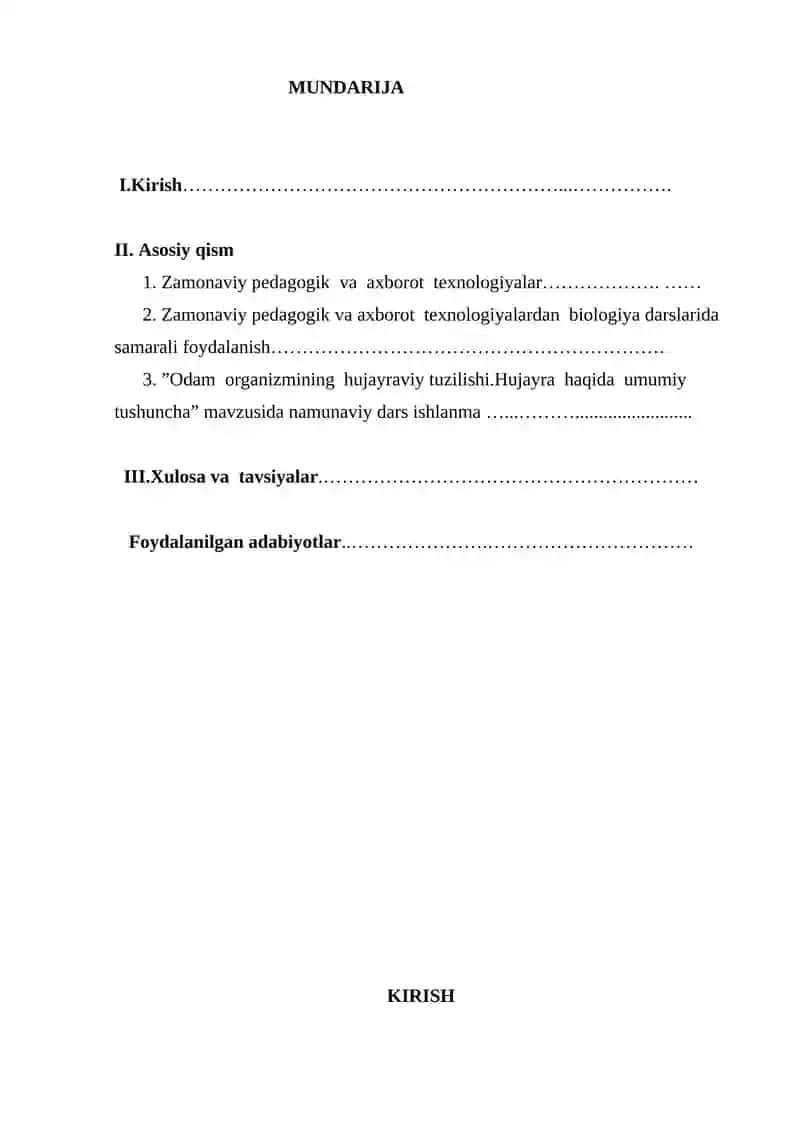 Biologiya  fanini o’qitishda zamonaviy pedagogik va axborot texnologiyalardan samarali foydalanish 3