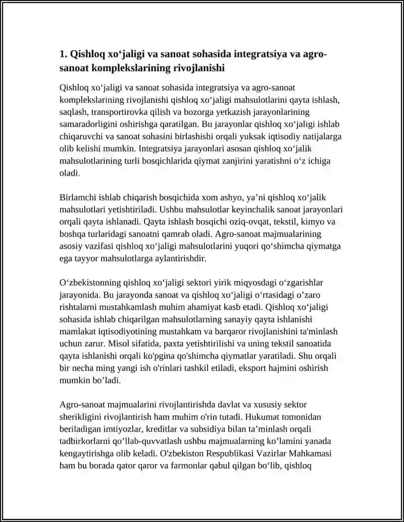 QISHLOQ HOʻJALIGI VA SANOAT SOHASIDAGI OʻZGARISHLAR 3