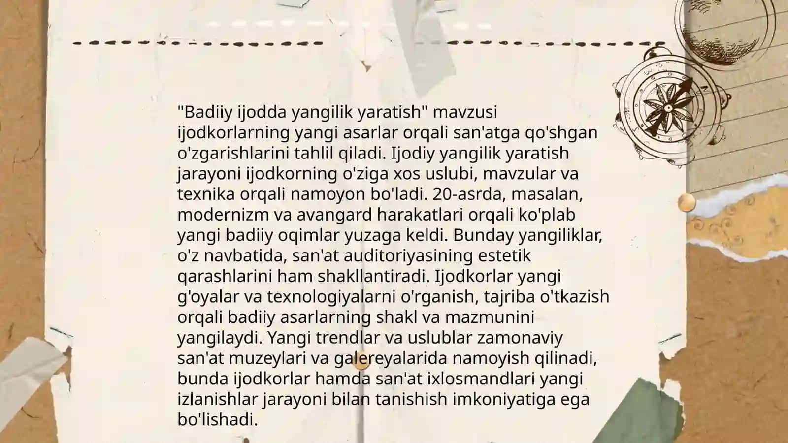 Badiiylik bezavol yangilik asar 3