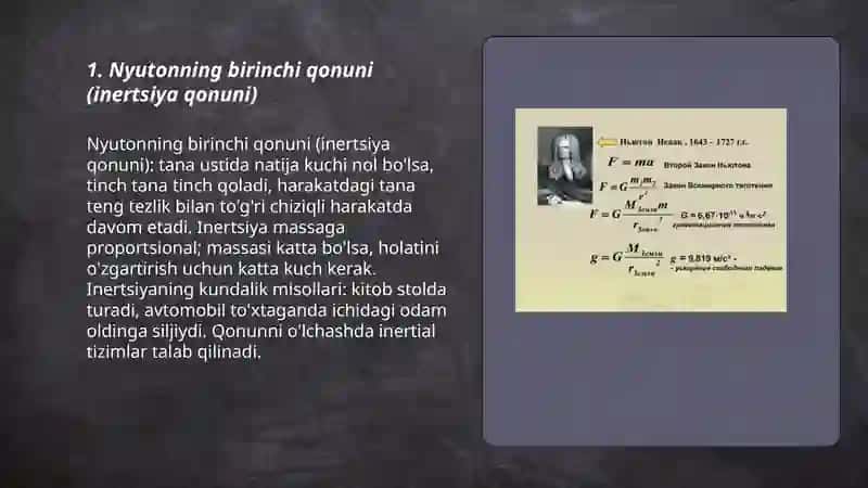 Nyuton qonunlari 3