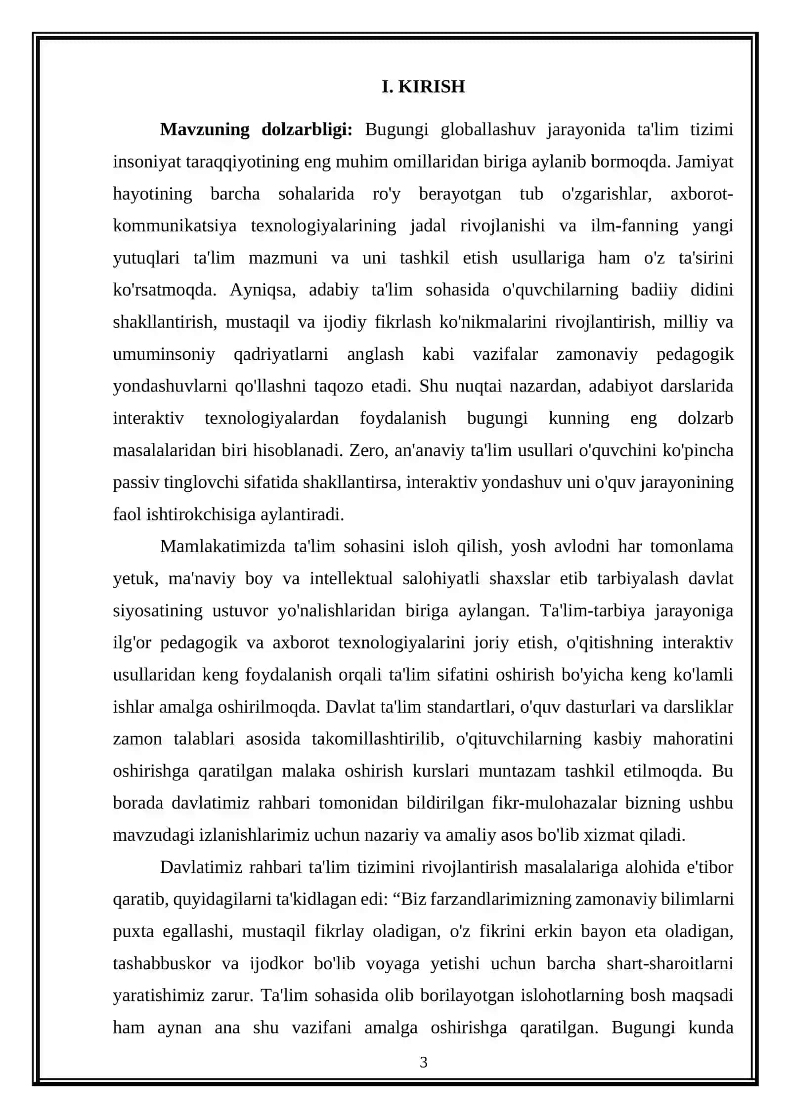 Adabiy ta'limda interaktiv texnologiyalarning nazariy asoslari ma'lumotlari va metodikasi 3