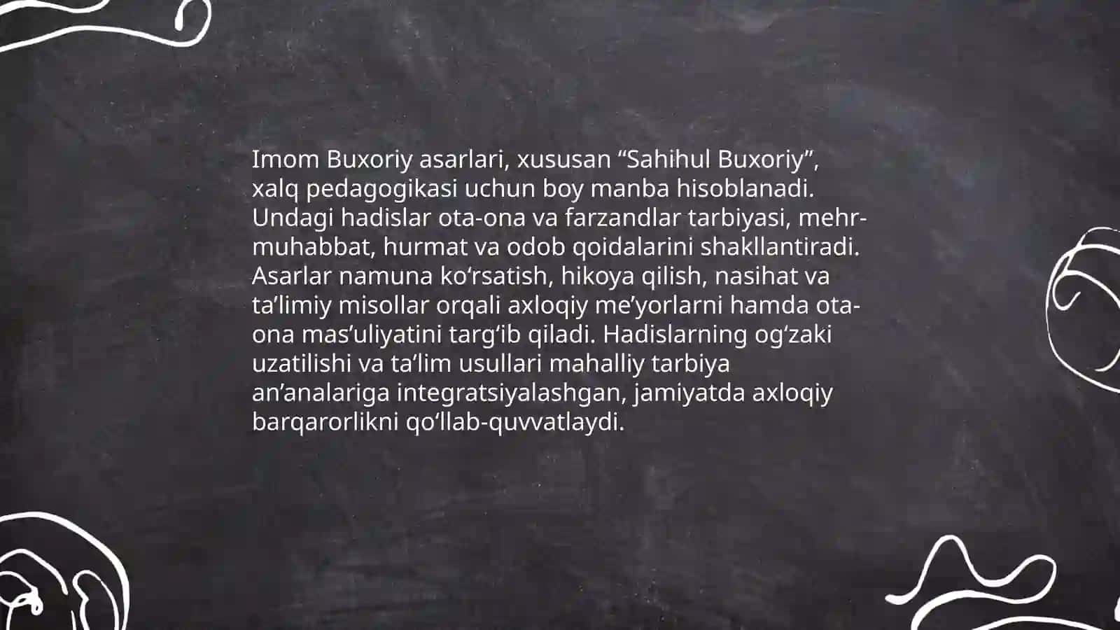 Buyuk hadisshunos olimlar va ularning asarlari xalq pedagogikasi manbasi sifatida 3