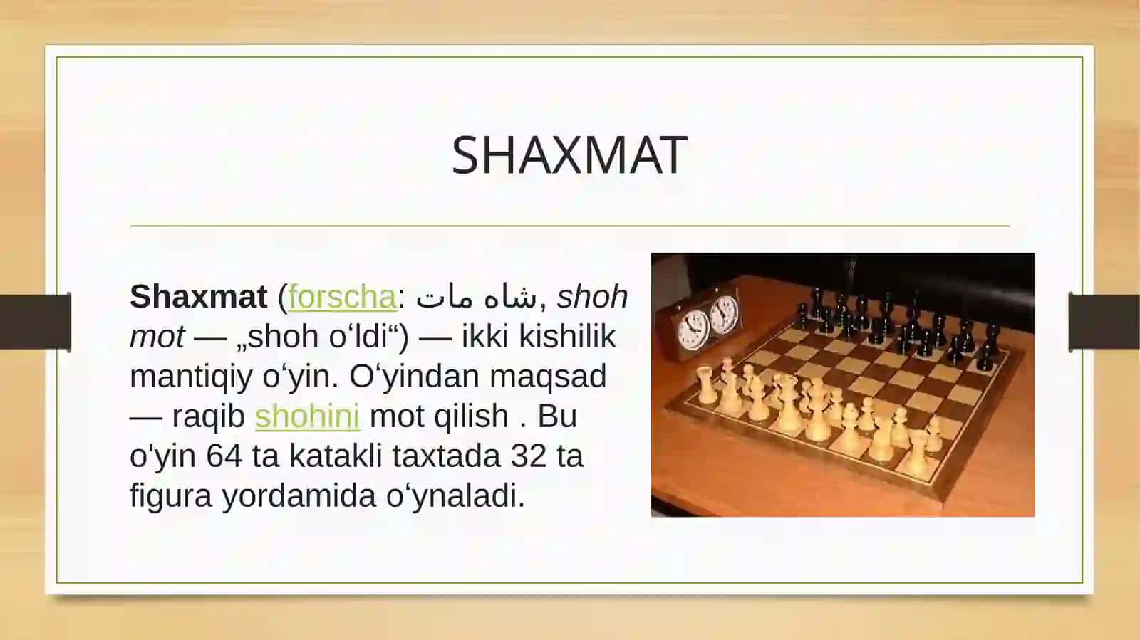 Shaxmat oʻynashni oʻrganamiz 3