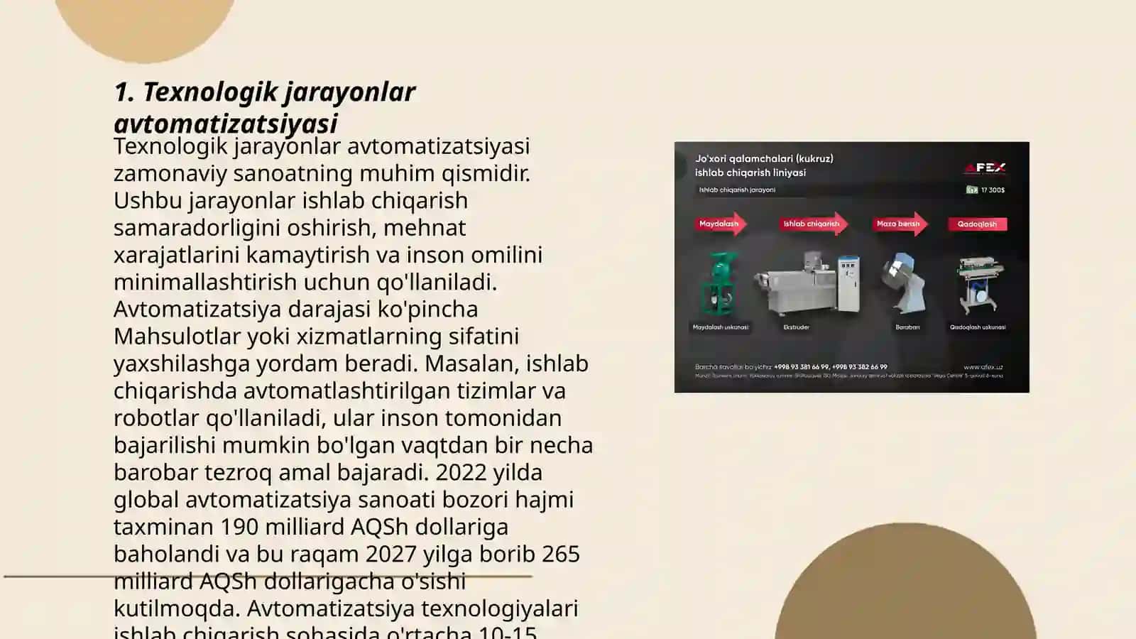 Texnologik jarayonlar avtomatizatsiyasi 3