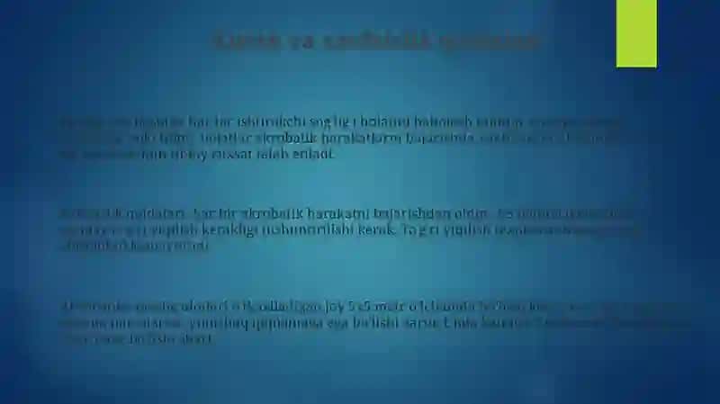 Sodda akrobatik mashqlarni oʻrgatish 3