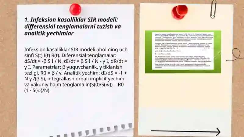 Tibbiy-biologik mazmundagi differensial tenglamalarni tuzish va yechish 3