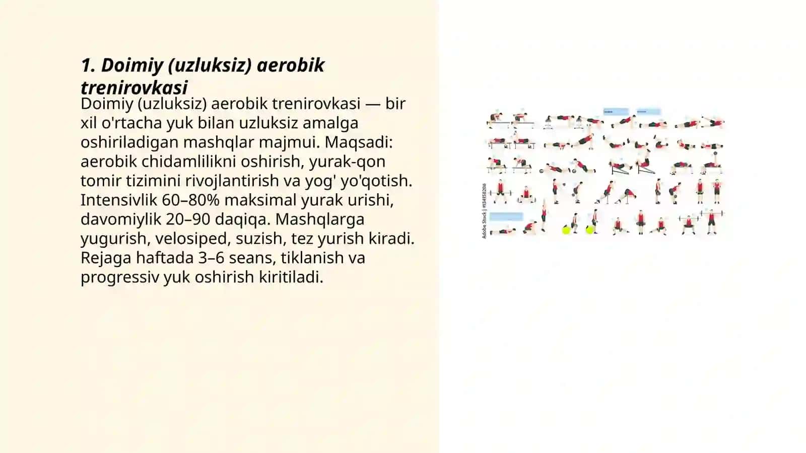 Doimiy (uzluksiz) aerobik trenirovkasi 3