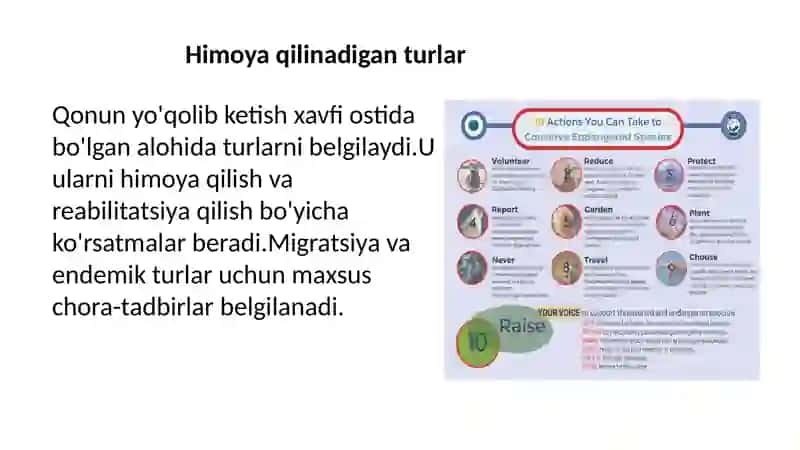 O‘zekiston Respublikasining “Hayvonot Dunyosini Muhofaza Qilish Va Undan Foydalanish To‘g‘risida”gi Qonun 3