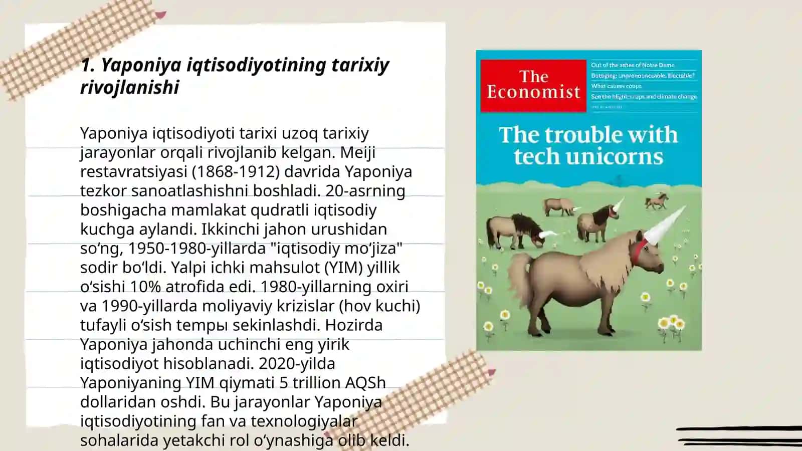 Yaponiya iqtisodiyoti va uning oʻziga xos jihatlari 3