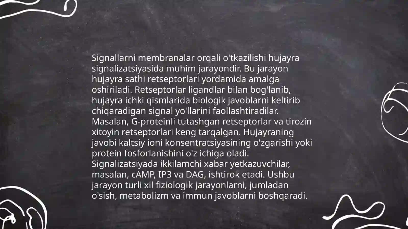 Signallarni membranalar orqali o'tkazilishi 3