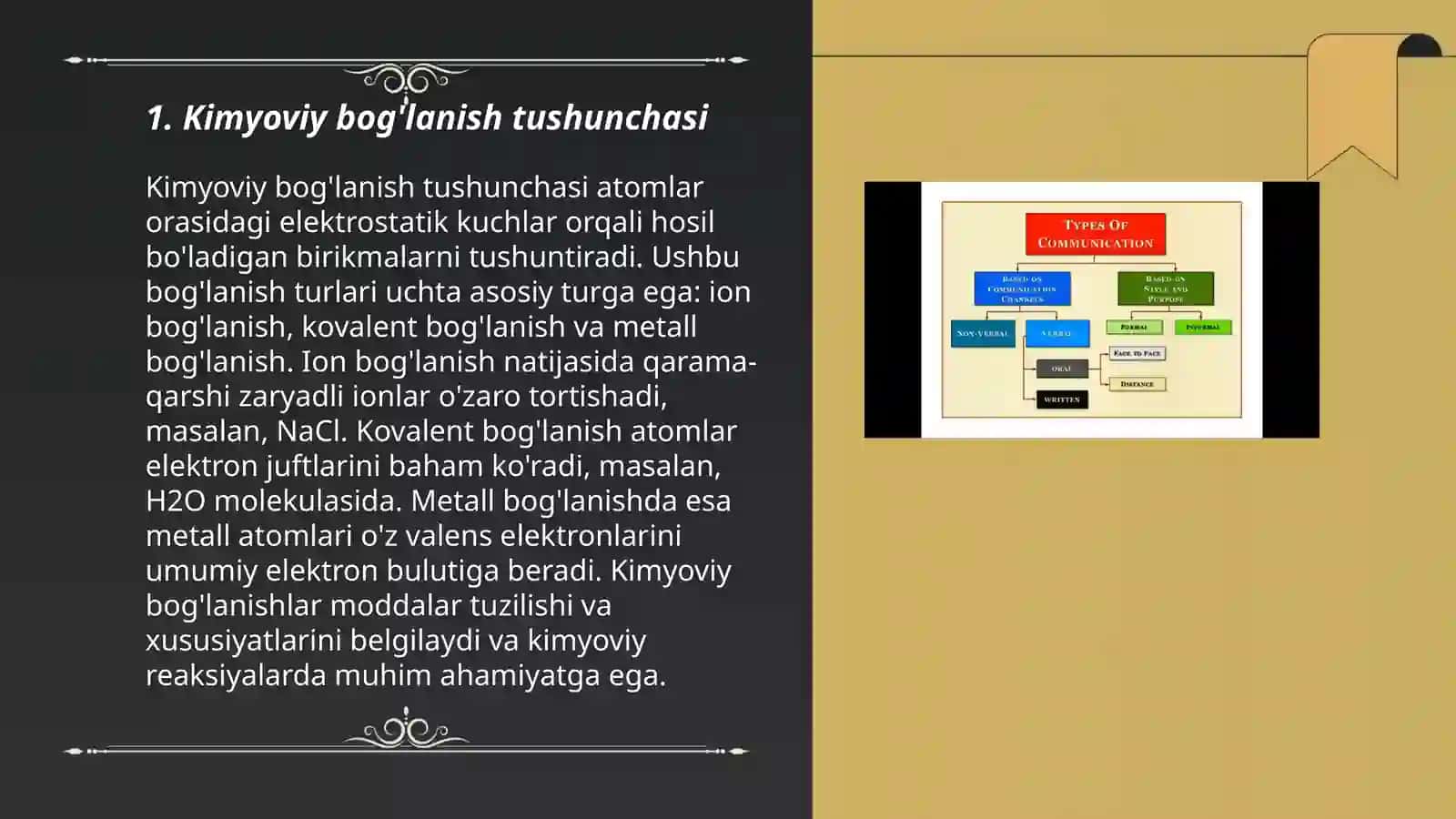 Kimyoviy bog'lanish turlari o'qitish metodikasi 3