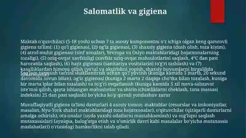 Gigiyenik tarbiyalash 3