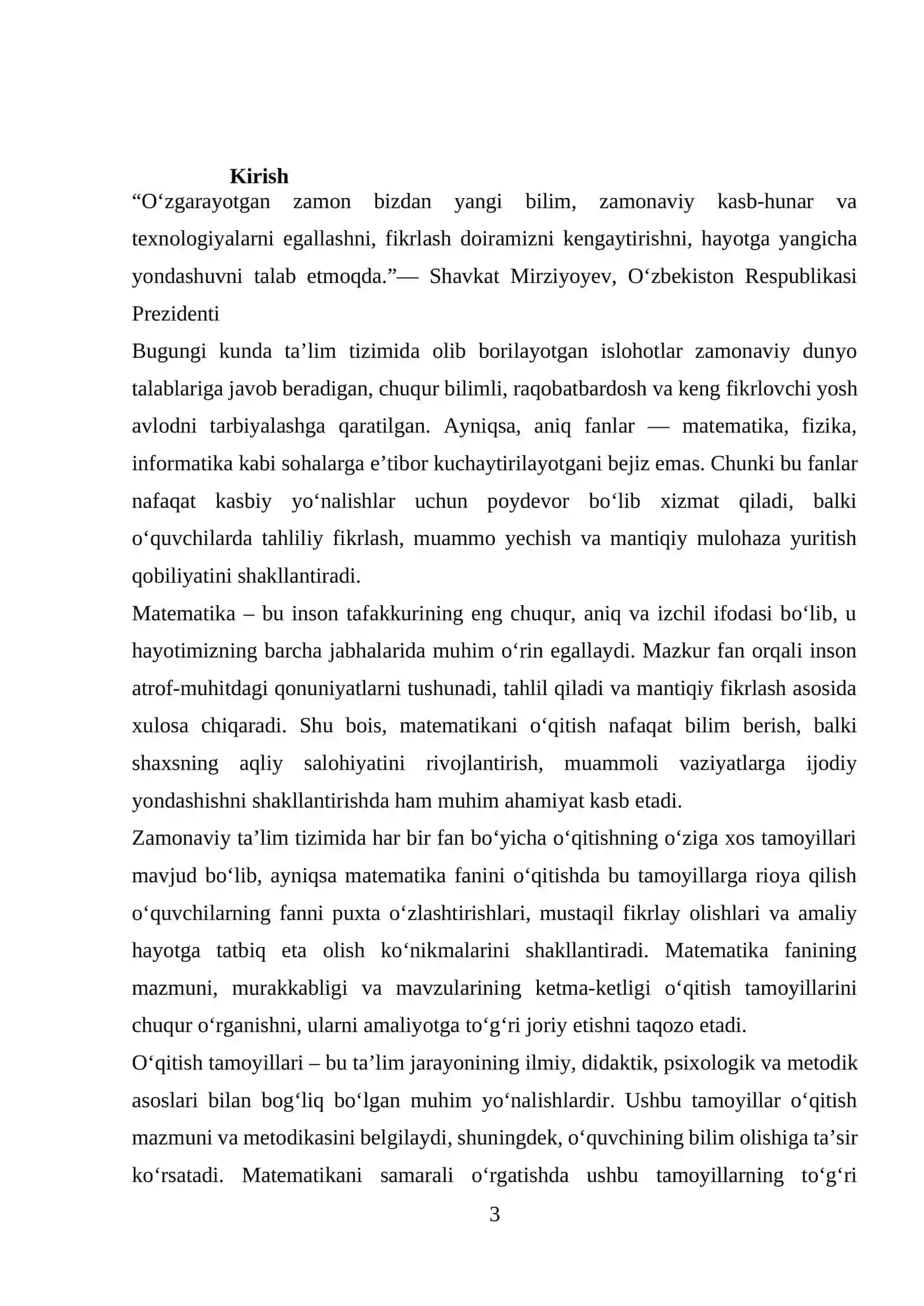 Matematika oʻqitish tamoyillari 3
