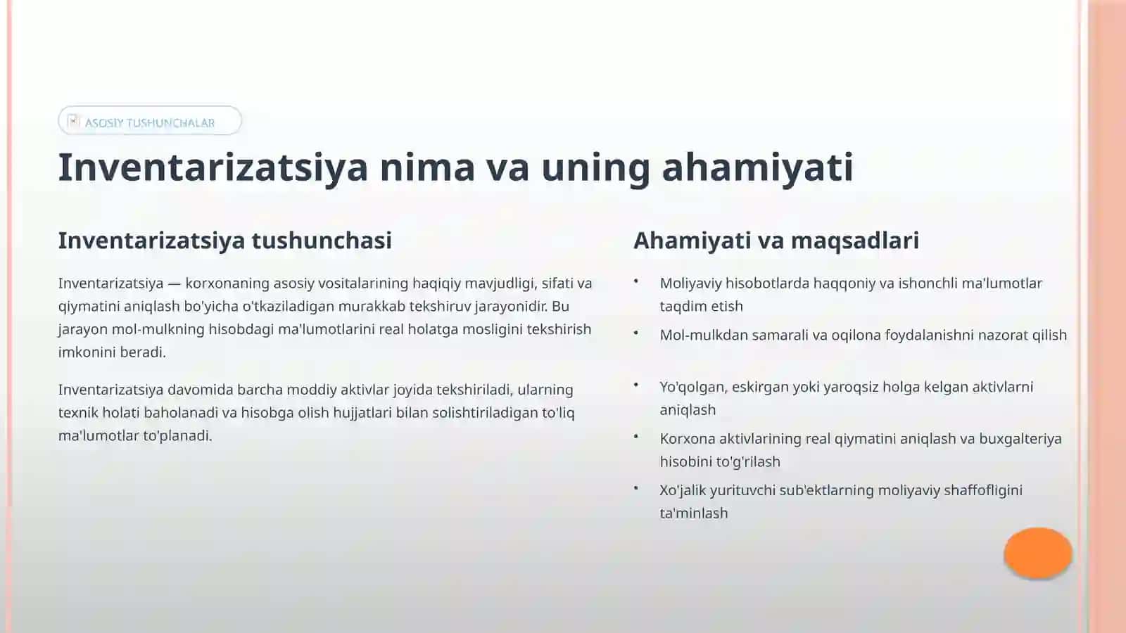 Asosiy vositalarni inventarizatsiya qilish va hisobda aks ettirish tartibi 3
