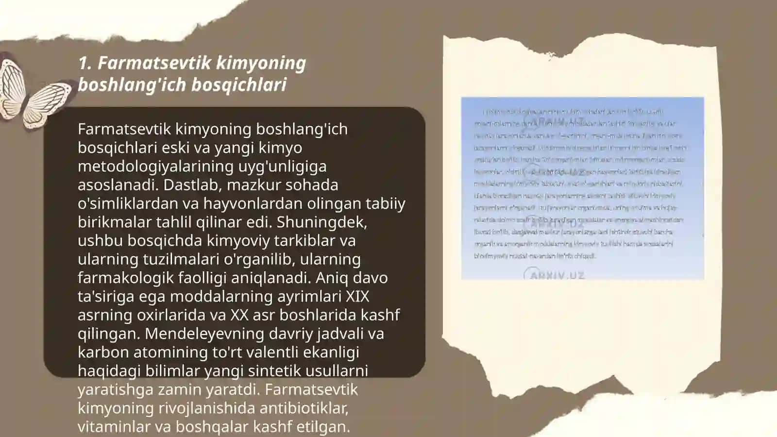 Hozirgi zamon farmatsevtik kimyo fanining rivojlanish tarixi 3