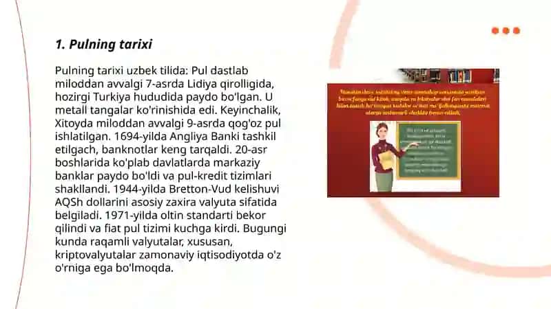 Pulning tarixi 3