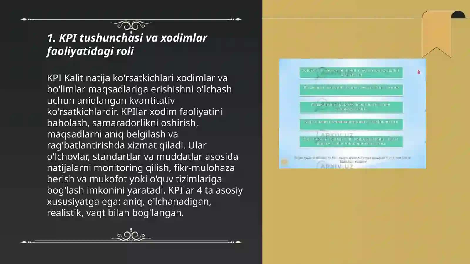 KPI tushunchasi va xodimlar faoliyatidagi roli 3