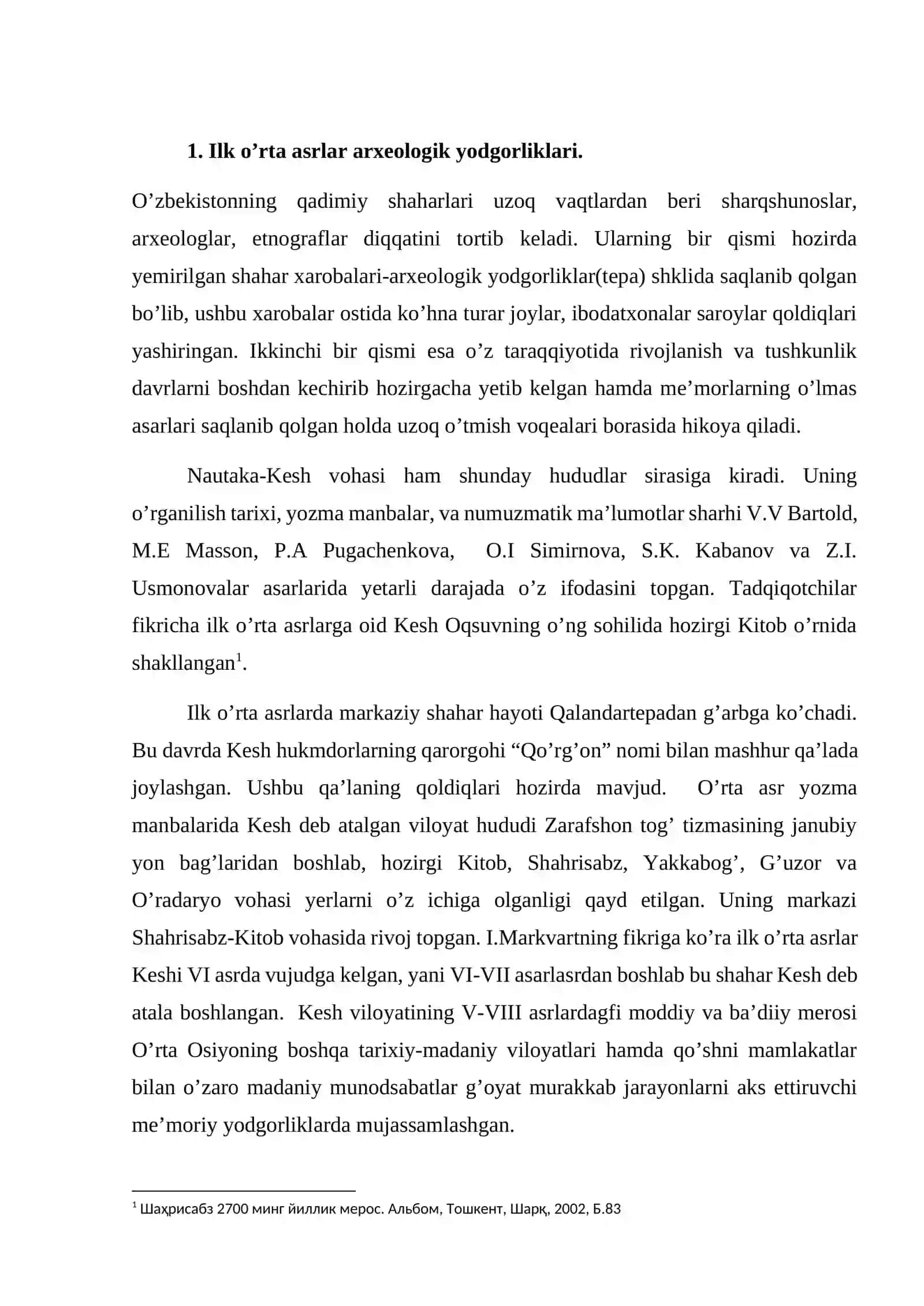 KESH VOHASINING ARXEOLOGIK YODGORLIKLARI 3