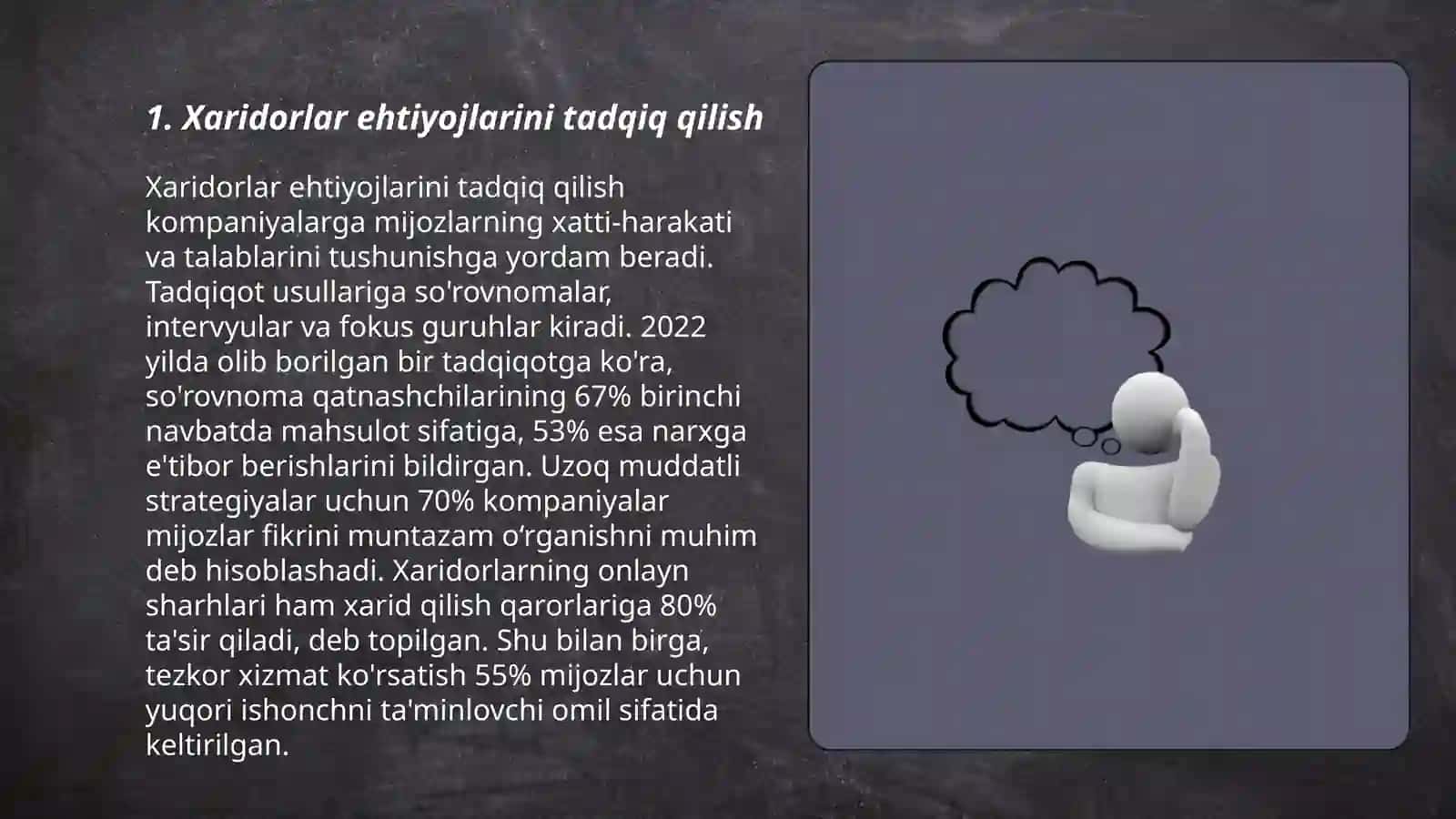 Xaridorlar ehtiyojlarini tadqiq qilish 3