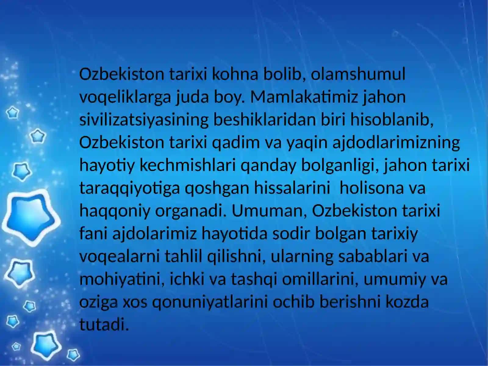 O'zbekistonning eng yangi tarixi o'quv fani 3