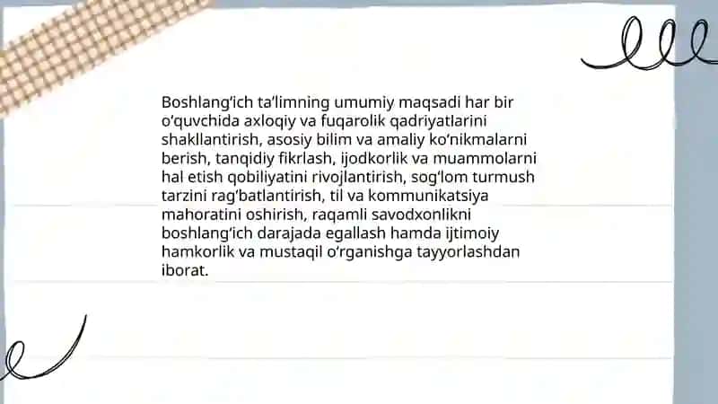 Boshlangʻich taʼlimning maqsad va vazifalari 3