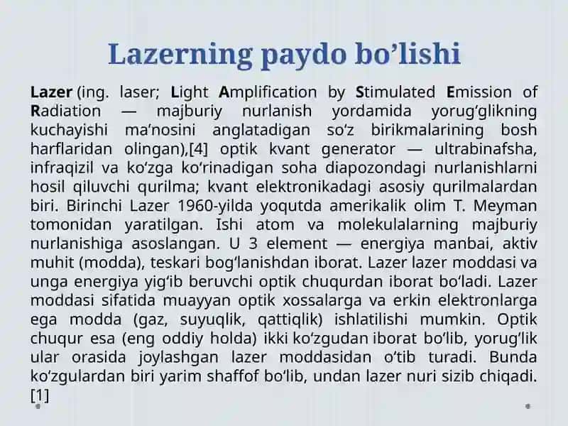 Lazerning Tibbiyotda Qo'llanishi 3