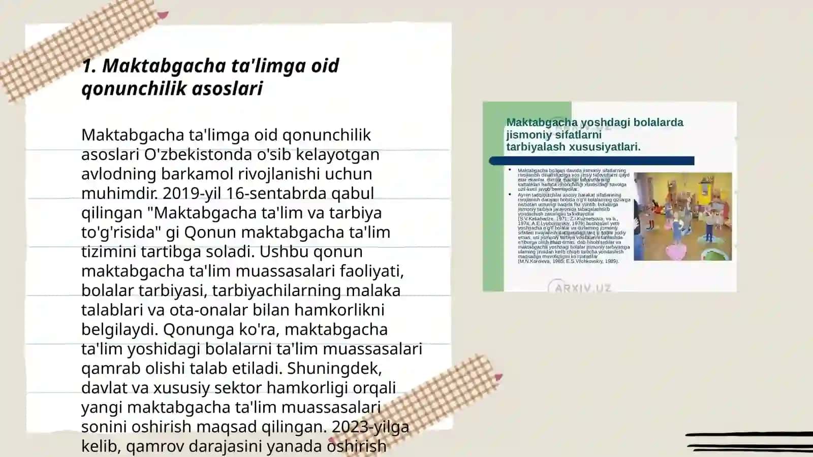 Maktabgacha ta’limga doir farmon qaror va farmoishlarni sohaga keng tatbiq etish usluları 3