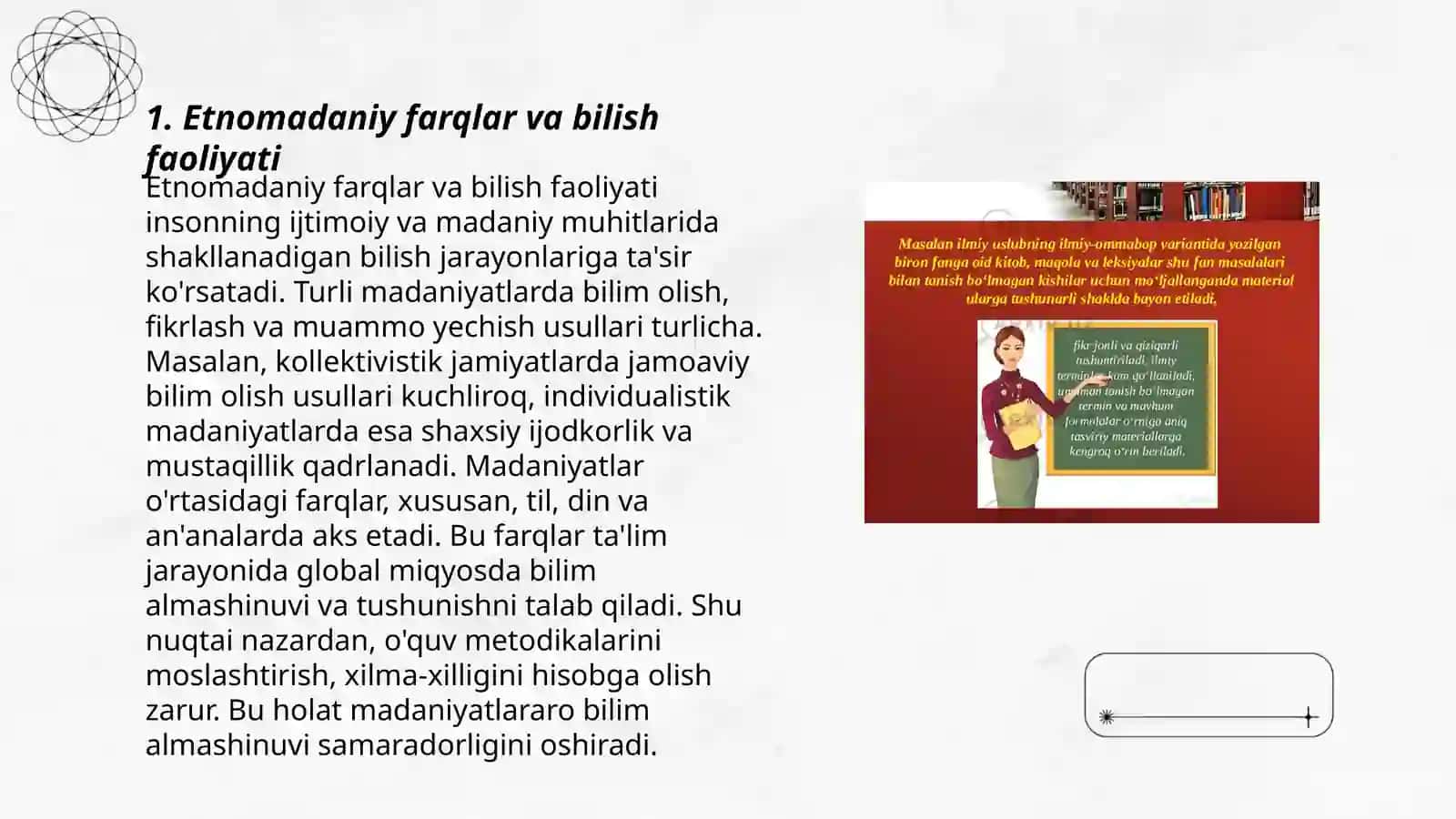 Etnomadaniy Farqlar va Bilish Faoliyati 3