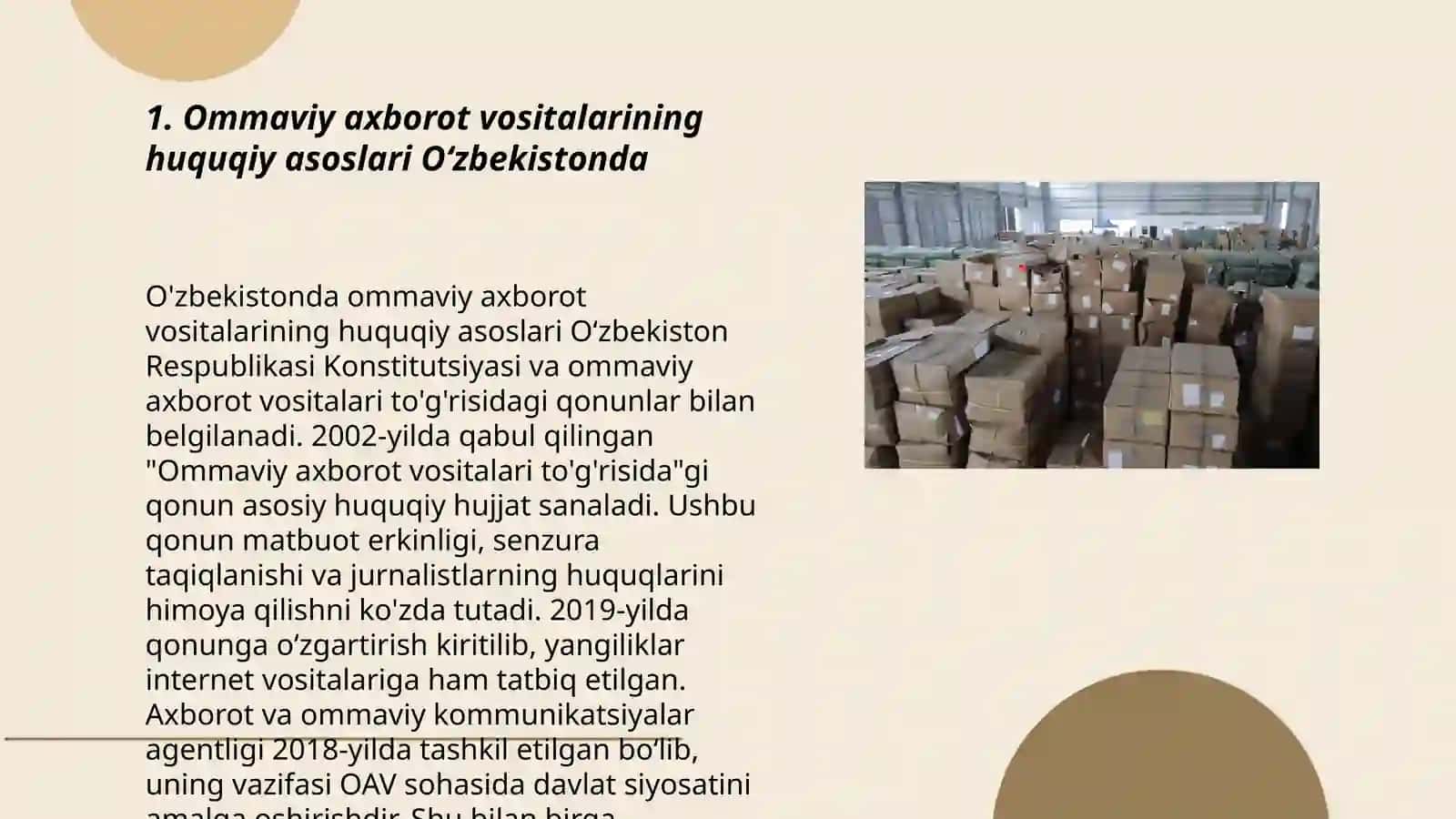 Oʻzbekiston Respublikasida ommaviy axborot vositalarining faoliyati 3