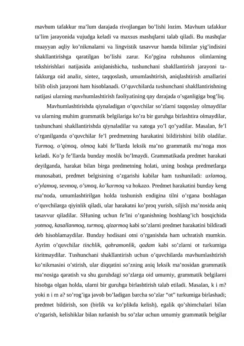 Grammatika va so’z yasalishiga oid tushunchalarni shakllantirishning metodik asoslari 3