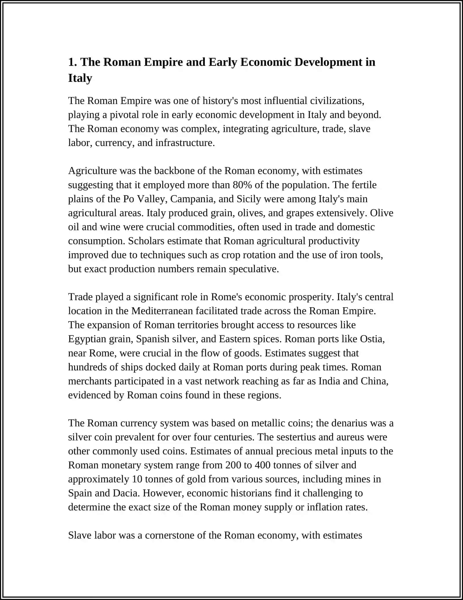THE HISTORY OF ECONOMIC DEVELOPMENT OF ITALY, ECONOMIC RELATIONS WITH UZBEKISTAN 3