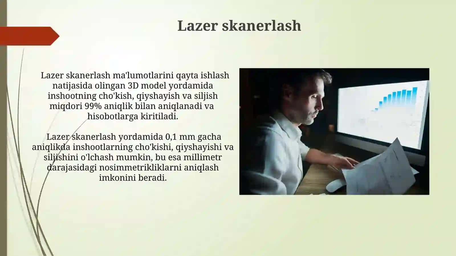 Inshootlarni choʻkishi, ogʻishi, siljishini kuzatish va oʻlchash natijalariga ishlov berish 3