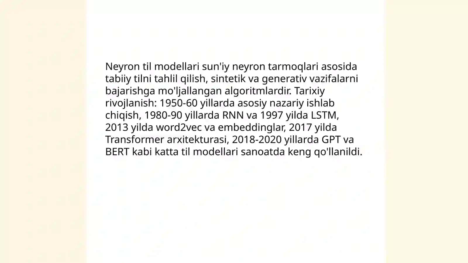 Neyron til modellari 3
