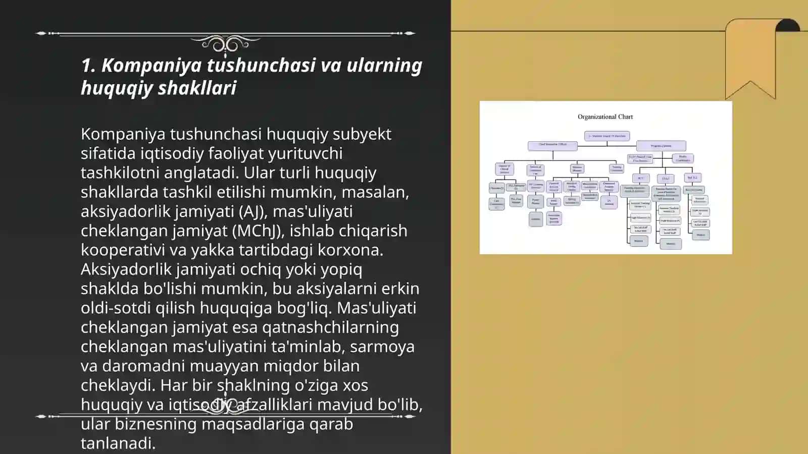 Kompaniyalarni tashkil qilish va boshqarish fanining nazariy tushunchasi, mazmuni va mohiyati 3