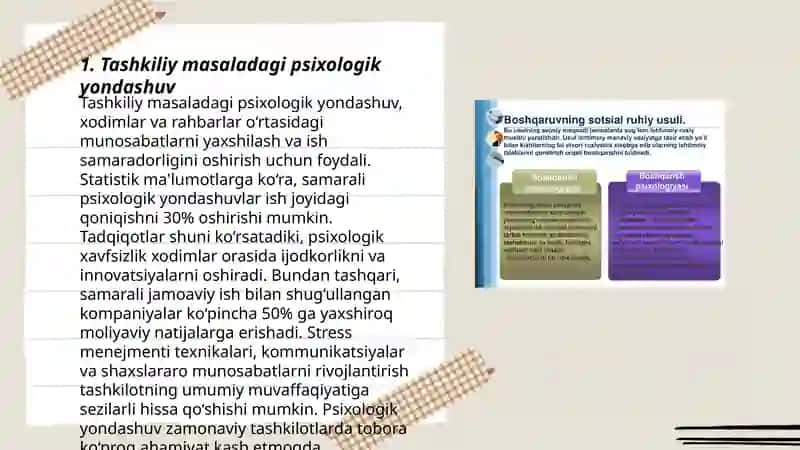 Tashkiliy masalada psixologning vazifalari 3