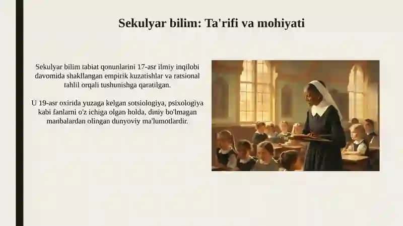 Sekulyar bilim 3