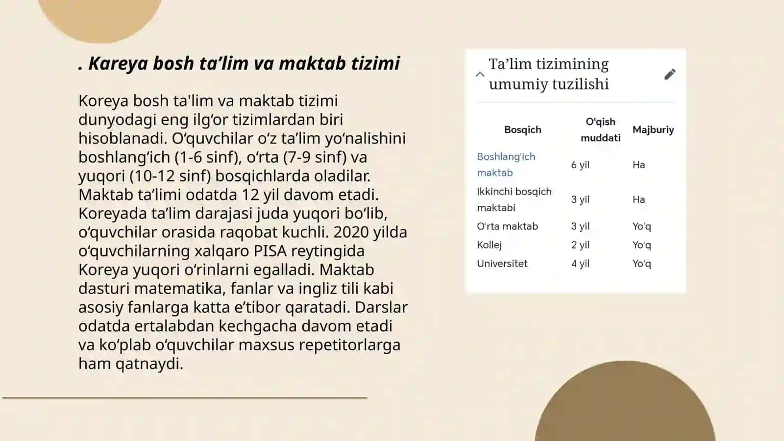 Kareya talim tizimi 3