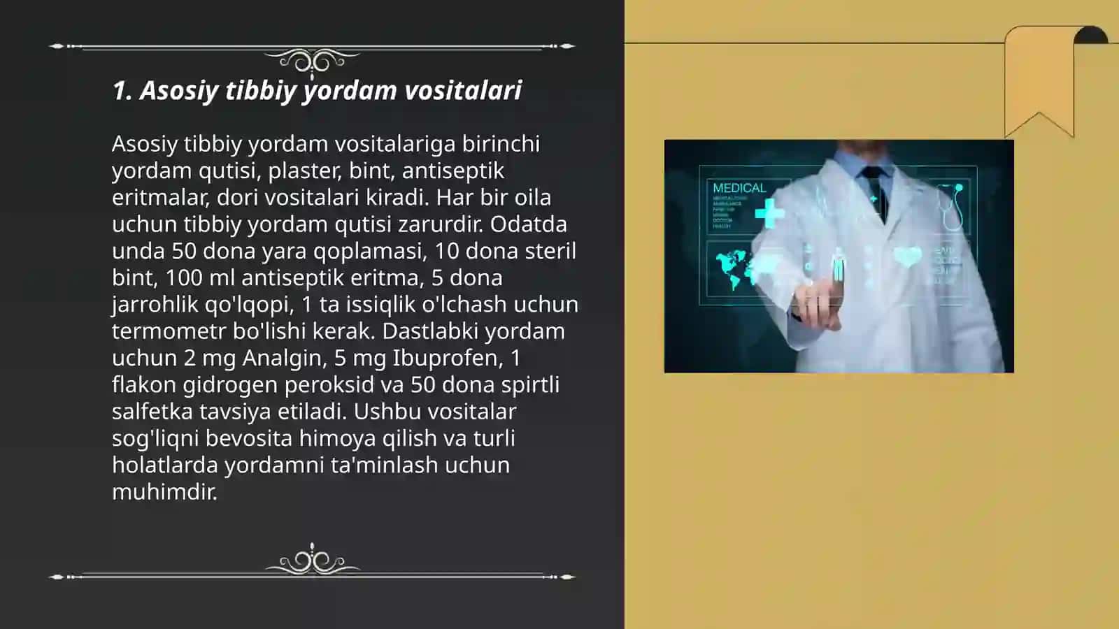 Asosiy tibbiy yordam vositalari 3