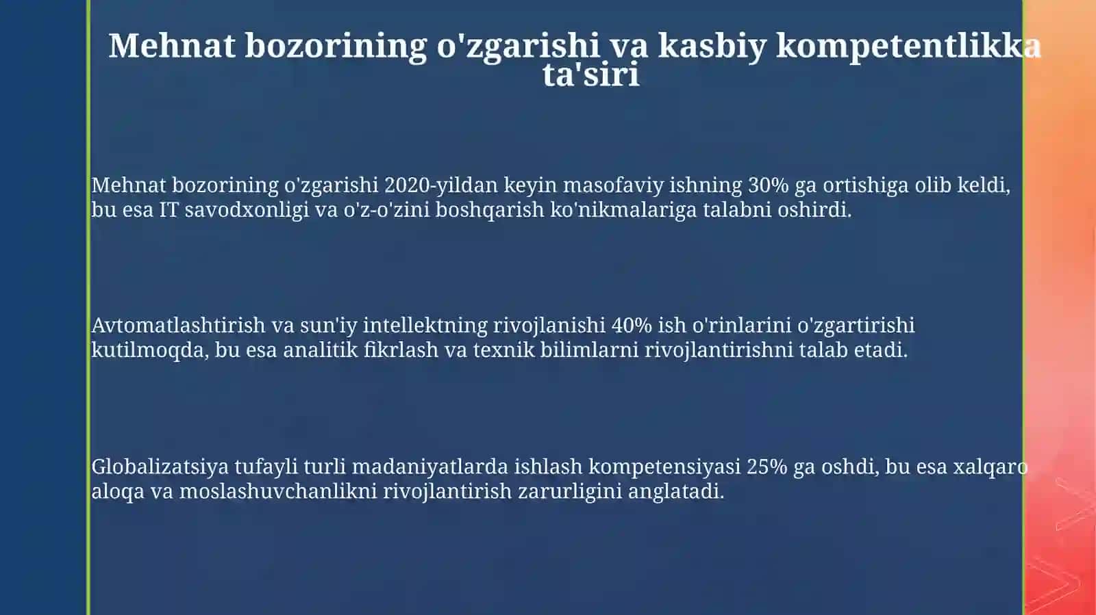 Kasbiy kompetentlikning Zamonaviy tendeysiyalari 3