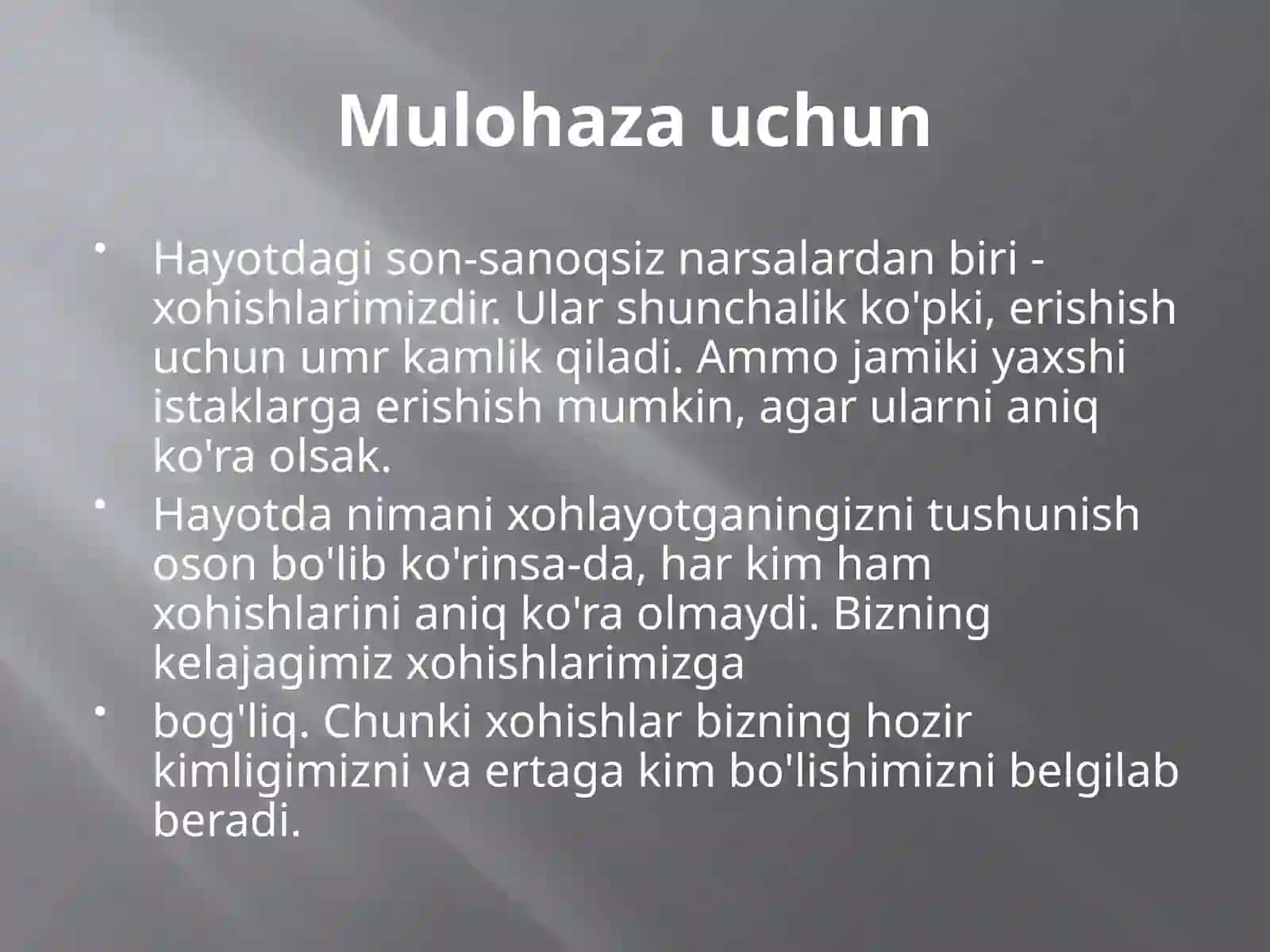 ISTAKLARIMIZNI ANGLASH 3