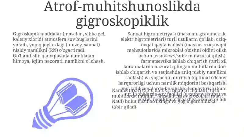 Gidroskopik effekt va uning qo'llanilishi 3