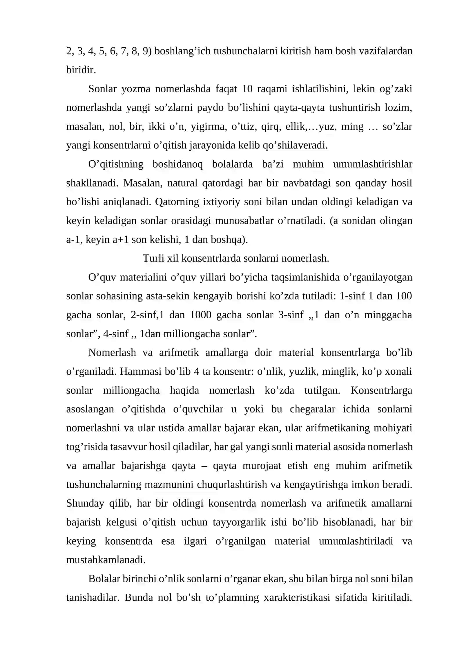 Boshlang'ich sinflarda nomantiy butun sonlarni nomerlashga o'rgatish metodikasi 3