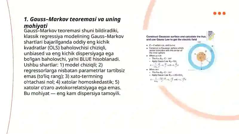 Gauss- Markov shartlari 3
