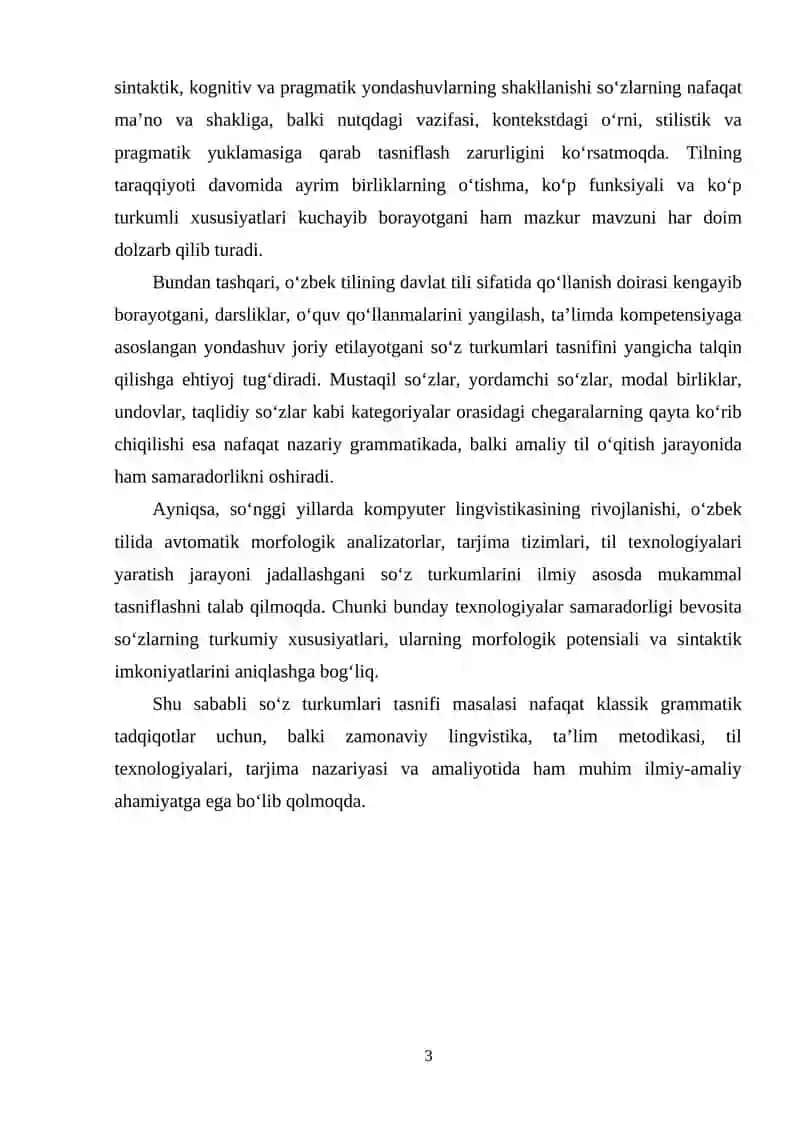 Sòz turkumlari tasnifi masalasi 3