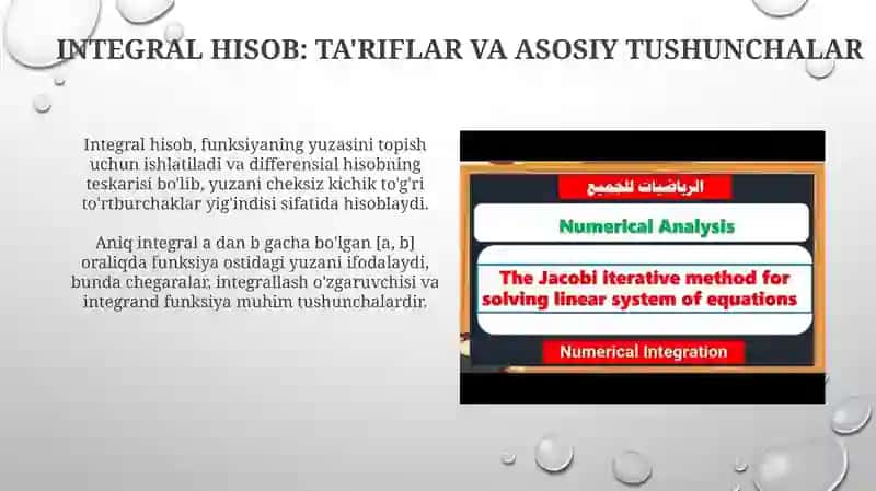 Integral usuli va uni tahlilda qoʻllash 3