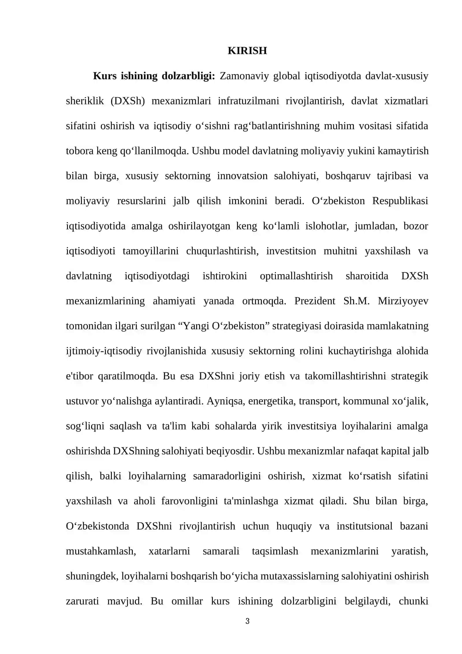 O'ZBEKISTON IGTISODIYOTIDA DAVLAT-XUSUSIY SHERIKLIK MEXANIZMLARI 3