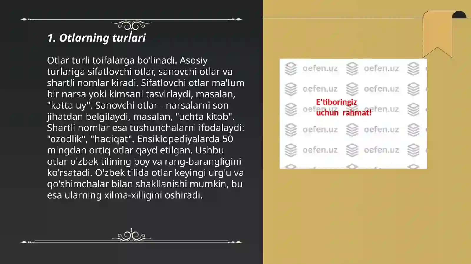 Ot so'z turkumi Farmonova Shohista 3